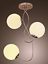 SITTINGBOURNE - Lampadario moderno in vetro in cromo con 3 lampadine