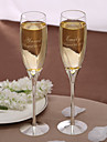 Personalized Hollow Hearts Toasting Flutes (Set of 2)