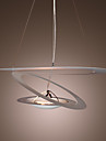 Comtemporary Spiral Shape Chandelier in Stainless Steel with 1 Natural Light Tube Nature Inspired