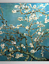Peinture à l'huile réalisée à la main sur canevas tendu - Branches d'amandiers en fleurs de Vincent Van Gogh