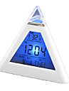 pyramide klokke og farverige ur-hvid (3 * aaa)