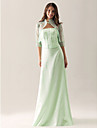 ALASTRINA - Robe pour Mariage et de Demoiselle d'Honneur Organza Satin - Châle Inclus