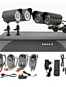 4 Outdoor Day Night CCTV Home Video Surveillance Security Camera Kit