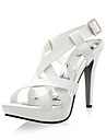 Leatherette High Heel Sandals With Criss-cross Straps And Buckle (More Colors)
