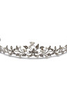 strass bloem en parel tiara