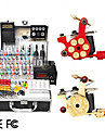 2 Cast Iron Revolver Design Tattoo Gun Kit with LCD Power (40 Color Ink)