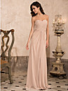 Sheath/Column Sweetheart Floor-length Chiffon Evening Dress With Criss Cross