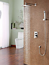 Contemporary Shower Faucet with 8 inch Shower head + Hand Shower