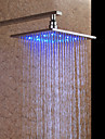 10 inch Brass Shower Head with Color Changing LED Light
