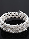 Chic Ladies' Rhinestone Strand/Tennis Bracelet In White Pearl