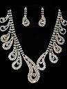 Gorgeous Rhinestones Wedding Bridal Necklace, Earrings Jewelry Set