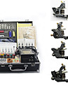 4 Gusseisen-tattoo gun-Kit mit LCD Power und 40 farbige Tinte