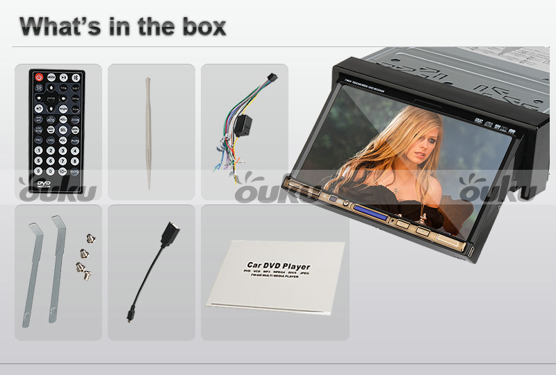 Single 1Din 7" Flip Down Car Stereo DVD CD Radio Player Touch Screen USA Stock eBay