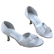 vente en gros top qualité uppermedium satin talon peep-orteils avec des chaussures de mariage strass / chaussures de mariée (mm002). plus de couleurs aailable