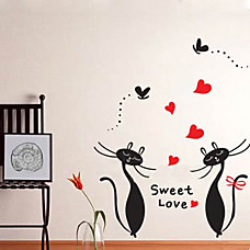 wholesale Sweet Kitty Wall Stickers (0565-gz082)