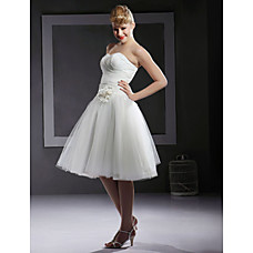 Großhandel a-line strapless knielangen Satin Brautkleider für die Braut / Empfang Kleid (hsx1249)