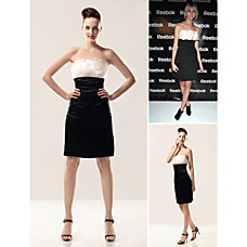 wholesale Taylor Momsen Sheath/Column Strapless Mini Taffeta Cocktail/Homecoming/Gossip Girl Fashion Dress FSH0022
