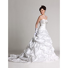 Großhandel Ballkleid Liebsten Kapelle Zug Taft Brautkleider für die Braut (hsx1251)