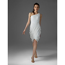 wholesale Sheath/ Column One Shoulder Short/ Mini Bridesmaid/ Wedding Party/ Homecoming Dress (BNSH007)