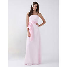 wholesale A-line Strapless Floor-length Bridesmaid/ Wedding Party Dress (HSX103)