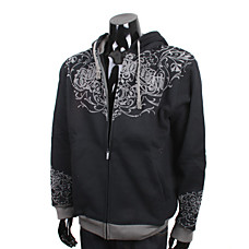 wholesale Floral Print Hooded Zip Front Jacket (YCSM0531-01.20-3)