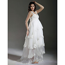 Großhandel Reich Riemen bodenlangen elastische Gewebe Satin Chiffon Mutterschaft Brautkleid (wsm0201)