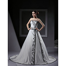 Großhandel a-line Liebsten Hofzug Satin Brautkleider für die Braut ycf116