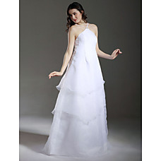 Großhandel Reich bodenlangen Organza Satin Mutterschaft Brautkleid (wsm0204)
