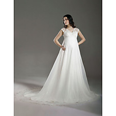 Großhandel Reich V-Ausschnitt Sweep Zug elastisch gewebte Satin Organza Spitze Mutterschaft Brautkleid (wsm0193)