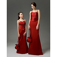wholesale Sheath / Column Sweetheart Floor-length Satin Junior Bridesmaid Dress (HSX100)