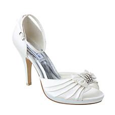 vente en gros élégant satin talon haut haut open-orteils avec rhinestone mariage chaussures de mariée (0796-9010). plus de couleurs disponibles