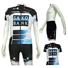 wholesale 2010 Saxo Bank Team Short Sleeves Cycling Jersey with Bib Shorts (0478-0420-17)