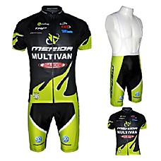 wholesale 2009 Merida Multivan Team Short Sleeves Cycling Jersey with Bib Shorts (0478-1219-3)