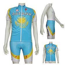 wholesale 2010 Astana Team Short Sleeves Cycling Jersey with Bib Shorts (0478-0518-3)