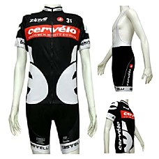 wholesale 2010 Cervelo Test Team Black Short Sleeves Cycling Jersey with Bib Shorts (0478-0420-14)