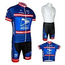 wholesale United States Postal Service Team Short Sleeves Cycling Jersey with Bib Shorts (0478-1219-8)