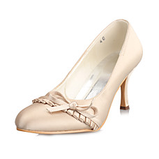 vente en gros Haut de satin de qualité supérieure hauts talons de chaussures fermées mode orteils (0984-R-032)