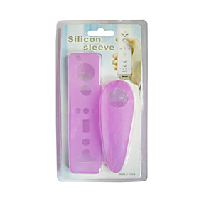 Protective Silicon Case/Sleeve/Skin for Wii/Wii U Remote and Nunchuk (Pink/ White/ Black/ Blue)