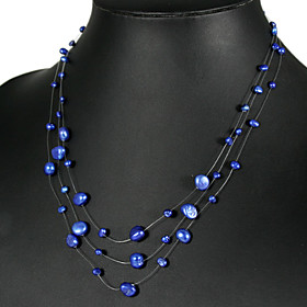 Beautiful DarkBlue Pearl Necklace