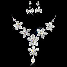 Gorgeous Alloy with Clear Swarovski Crystal Wedding Bridal Jewelry Set SZ1105 (JSZ023)