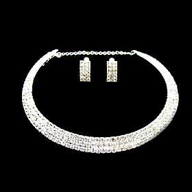 Gorgeous Clear Swarovski Crystal Wedding Bridal Jewelry Set (WHN006)