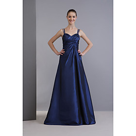 A-line Spaghetti Straps Floor-Length Taffeta Bridesmaid/ Wedding Party Dress A-line Spaghetti Straps Floor-Length Taffeta Bridesmaid/ Wedding Party Dress