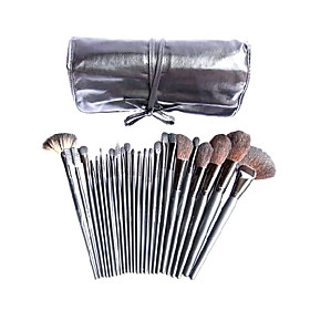 24 Pcs Makeup Brush with Free Leather Pouch - Professional and Perfect Style