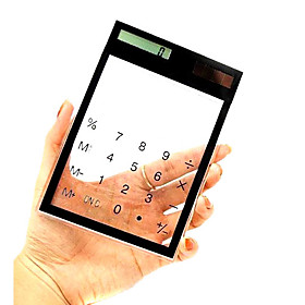 Transparent Touch Pad Solar Power Desktop Calculator (CEG173)