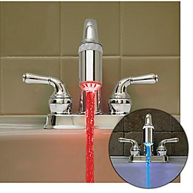 Heat Sensitive Color Changing Kitchen Faucet Light (Plastic, Chrome Finish)