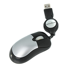 Mini USB Mouse with Retractable Cable
