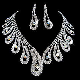 Gorgeous Clear Crystals Wedding Bridal Jewelry Set (L20112601091)