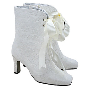 Satin closed-toe Wedding Boots