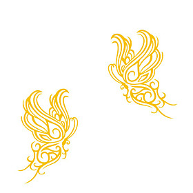 Butterfly Pattern Wall Sticker (0565-gz453121)