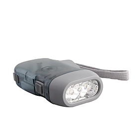 3-LED Dynamo Battery-free Flashlight (Translucent White) 3-LED Dynamo Battery-free Flashlight (Translucent White)